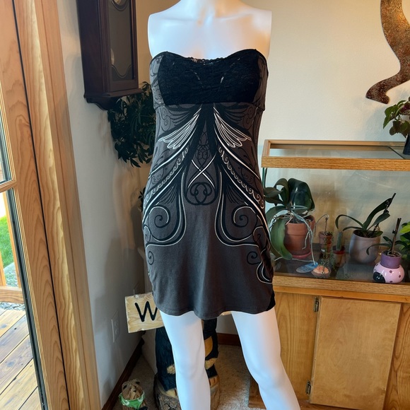 Metal Mulisha | Dresses | Vintage Metal Mulisha Tube Style Dress Pinstripe  | Poshmark